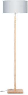 GOOD&MOJO Vloerlamp Fuji - Lichtgrijs|Bamboe - Ø47cm