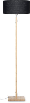 GOOD&MOJO Vloerlamp Fuji - Zwart|Bamboe - Ø47cm