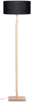 GOOD&MOJO Vloerlamp Fuji - Zwart|Bamboe - Ø47cm