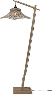 GOOD&MOJO Vloerlamp Ibiza - Bamboe|Zwart - 77x50x150cm Bruin