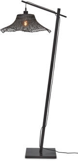 GOOD&MOJO Vloerlamp Ibiza - Bamboe Zwart - 77x50x150cm