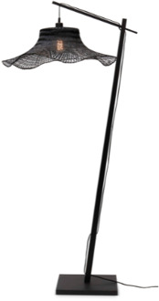 GOOD&MOJO Vloerlamp Ibiza - Bamboe Zwart - 83x65x176cm