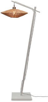 GOOD&MOJO Vloerlamp Iguazu - Bamboe Wit|Jute - 62x40x150cm Bruin