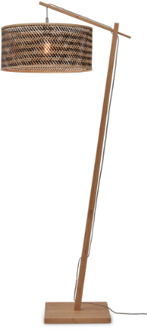 GOOD&MOJO Vloerlamp Java - Bamboe|Zwart - 75x50x176cm Bruin