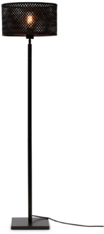 GOOD&MOJO Vloerlamp Java - Bamboe Zwart - Ø32cm