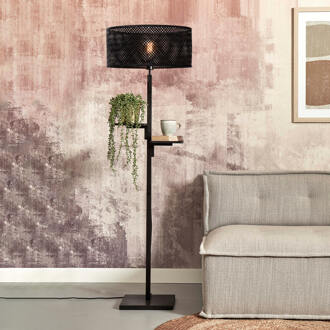 GOOD&MOJO Vloerlamp Java - Bamboe Zwart - Ø50x158cm