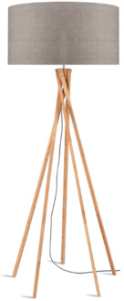 GOOD&MOJO Vloerlamp Kilimanjaro - Taupe|Bamboe - Ø60cm