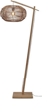 GOOD&MOJO Vloerlamp Madeira - Bamboe|Rotan - 74x48x176cm Bruin