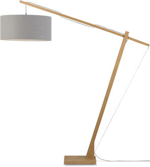 GOOD&MOJO Vloerlamp Montblanc - Bamboe|Lichtgrijs - 175x60x207cm Bruin
