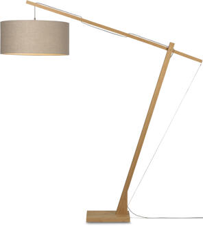 GOOD&MOJO Vloerlamp Montblanc - Bamboe|Taupe - 175x60x207cm Bruin