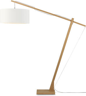 GOOD&MOJO Vloerlamp Montblanc - Bamboe|Wit - 175x60x207cm Bruin