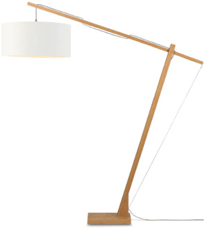 GOOD&MOJO Vloerlamp Montblanc - Bamboe|Wit - 175x60x207cm Bruin