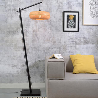 GOOD&MOJO Vloerlamp Palawan - Bamboe Zwart|Naturel - 68x40x176cm