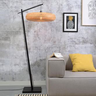 GOOD&MOJO Vloerlamp Palawan - Bamboe Zwart|Naturel - Ø77cm