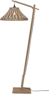 GOOD&MOJO Vloerlamp Tahiti - Bamboe|Zwart - 65x45x150cm Bruin