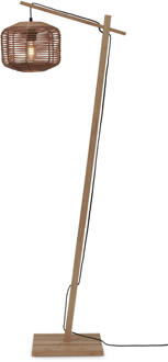 GOOD&MOJO Vloerlamp Tanami - Bamboe|Rotan - 55x30x150cm Bruin