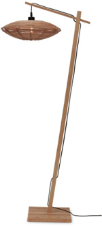 GOOD&MOJO Vloerlamp Tanami - Bamboe|Rotan - 63x40x150cm Bruin