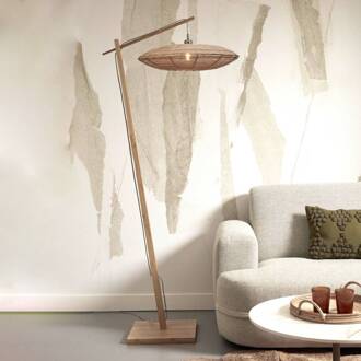 GOOD&MOJO Vloerlamp Tanami - Bamboe|Rotan - 78x55x176cm Bruin