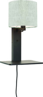 GOOD&MOJO Wandlamp Andes - Bamboe Zwart|Naturel - 19x24x36cm