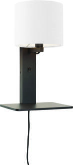 GOOD&MOJO Wandlamp Andes - Bamboe Zwart|Wit - 19x24x36cm