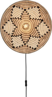 GOOD&MOJO Wandlamp Andros dia. 45cm, nat/wit Naturel / Wit