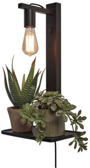 GOOD&MOJO Wandlamp Flores - Bamboe Zwart - 30x18x52cm