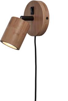 GOOD&MOJO Wandlamp Java - Bamboe - Ø12cm Bruin