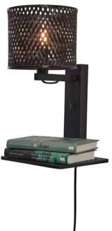 GOOD&MOJO Wandlamp Java - Bamboe Zwart - 30x22x52cm