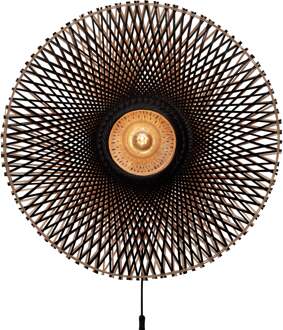 GOOD&MOJO Wandlamp Kalimantan - Bamboe|Zwart - Ø87cm