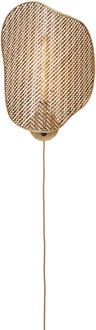 GOOD&MOJO Wandlamp Kinabalu bambo/kap 40x10xh.50cm, naturel/bruin