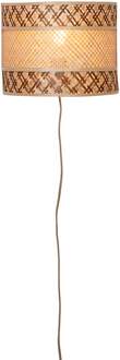 GOOD&MOJO Wandlamp Langkawi bamboe/kap 32x1x6x25cm nat/br.