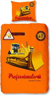 Good Morning bulldozer dekbedovertrek - 1-persoons (140x200/220 cm + 1 sloop)