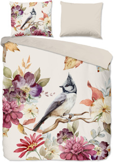 Good Morning Dekbedovertrek Dekbedovertek Katoen - Inga - Tweepersoons (200x200 Cm) - Meerkleurig Katoen - Bloemen & Dieren - Good Morning - Dekbed-Discounter.nl - 200 x 200/220 cm