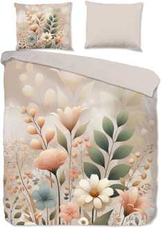 Good Morning Dekbedovertrek Dekbedovertek Katoen - Ingrid - Tweepersoons (200x200 Cm) - Meerkleurig Katoen - Natuur & Bloemen - Good Morning - Dekbed-Discounter.nl