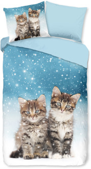 Good Morning Dekbedovertrek Family 140 x 200/220 cm + 1 kussen Blauw