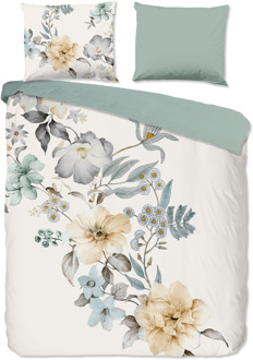 Good Morning Dekbedovertrek Katoen - Celina - Lits-Jumeaux (240x220 Cm) - Wit & Meerkleurig Katoen - Bloemen - Good Morning - Dekbed-Discounter.nl Wit,Meerkleurig - 240 x 200/220 cm