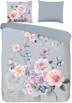 Good Morning Dekbedovertrek Katoen-Flanel - Elena - Lits-Jumeaux (240x220 Cm) - Meerkleurig & Blauw Flanel Katoen - Natuur & Bloemen - Good Morning - Dekbed-Discounter.nl Meerkleurig,Blauw - 240 x 200/220 cm