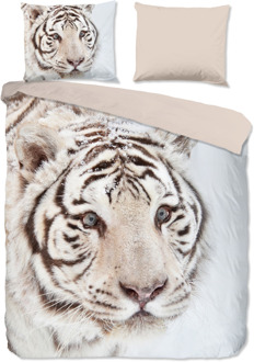 Good Morning Dekbedovertrek Katoen-Flanel - Thor - Eenpersoons (140x200 Cm) - Wit Katoen Flanel - Dieren - Good Morning - Dekbed-Discounter.nl