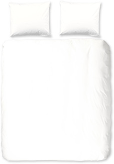 Good Morning Dekbedovertrek Katoen-Flanel Uni - Wit - Lits-Jumeaux (240x220 Cm) - Wit Flanel Katoen - Effen - Good Morning - Dekbed-Discounter.nl - 240 x 200/220 cm