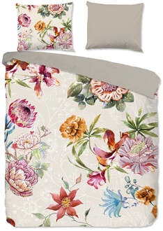 Good Morning Dekbedovertrek Katoen - Jaimy - Eenpersoons (140x200 Cm) - Meerkleurig Katoen - Bloemen - Good Morning - Dekbed-Discounter.nl - 140 x 200/220 cm