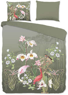 Good Morning Dekbedovertrek Katoen - Lesli - Tweepersoons (200x200 Cm) - Meerkleurig Katoen - Natuur & Bloemen & Dieren - Good Morning - Dekbed-Discounter.nl