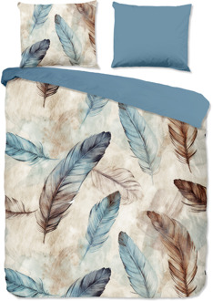 Good Morning Dekbedovertrek Katoen - Otte - Lits-Jumeaux (240x220 Cm) - Blauw & Meerkleurig Katoen - Veren - Good Morning - Dekbed-Discounter.nl Blauw,Meerkleurig - 240 x 200/220 cm