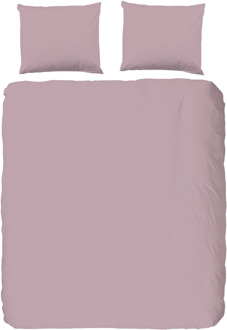 Good Morning Dekbedovertrek Katoen-Percale - Lichte Kleuren - Lits-Jumeaux (240x220 Cm) - Roze Katoen - Effen - Good Morning - Dekbed-Discounter.nl