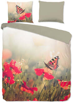 Good Morning Dekbedovertrek Katoen - Poppies - Lits-Jumeaux (240x220 Cm) - Meerkleurig Katoen - Natuur & Bloemen & Dieren - Good Morning - Dekbed-Discounter.nl - 240 x 200/220 cm