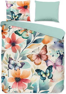 Good Morning Dekbedovertrek Katoen - Vallee - Eenpersoons (140x200 Cm) - Meerkleurig Katoen - Bloemen & Dieren - Good Morning - Dekbed-Discounter.nl - 140 x 200/220 cm