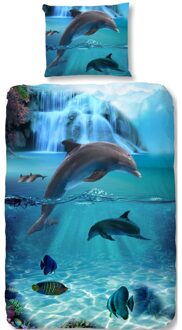 Good Morning Dekbedovertrek Katoen Will blauw