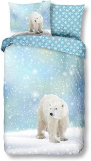 Good Morning Kids Icebear Dekbedovertrek 140 x 220 cm Blauw