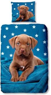 Good Morning Pup dekbedovertrek - 1-persoons (140x200/220 cm + 1 Multicolor