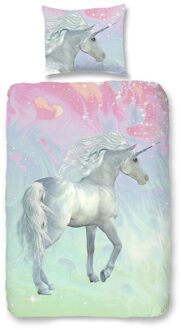 Good Morning Unicorn Dekbedovertrek 140 x 220 cm Multicolor