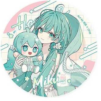 Good Smile Company Character Vocal Series 01: Hatsune Miku Miku Hug Series Pinback Button: Flower Ver. 8 cm Umkarton (10)